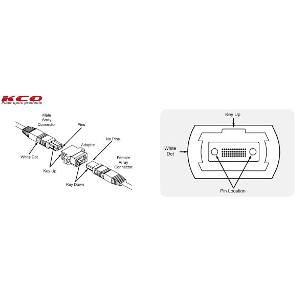 48fibers SMF G657A1 G657A2 MPO-48 MTP-48 APC Ultra Low Loss Optical Fiber Trunk Cable Type A B C