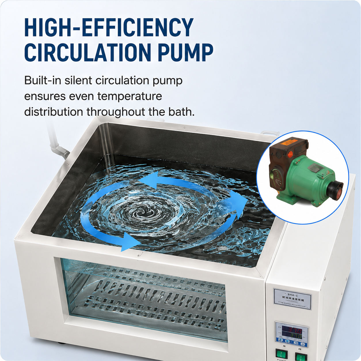 Cenlee Laboratory Thermostatic Water Bath 304 Stainless Steel Digital LED RT+5-100C Circulating Bath for Chemical Pharma Lab