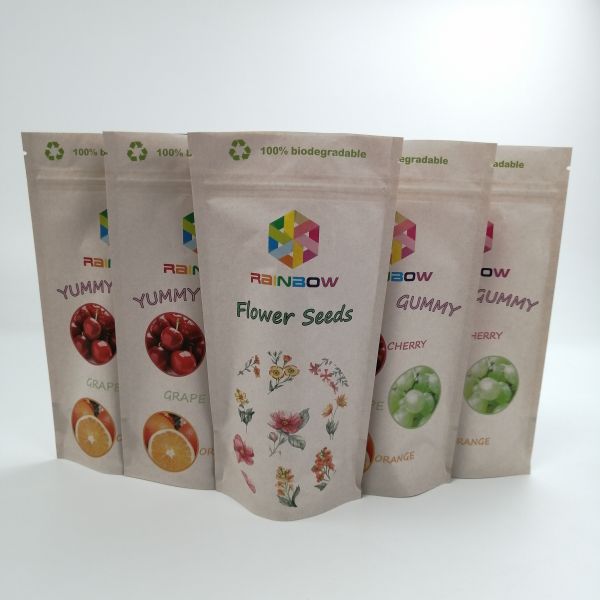Biodegradable 150µ Thickness PLA Paper Food Packaging Bags