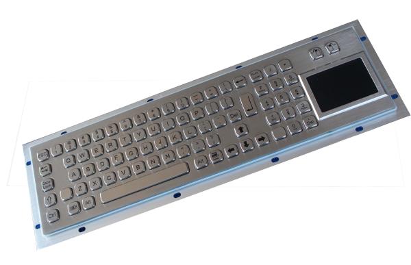 Almofade o teclado da montagem, teclado industrial com o Touchpad para o quiosque de informação