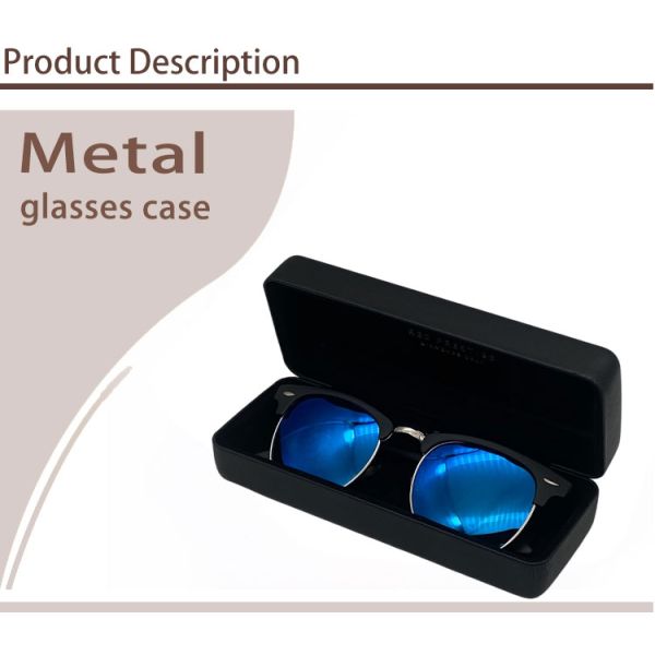 Rectangular Black Oem Labels Hard Leather Glasses Case Personalised