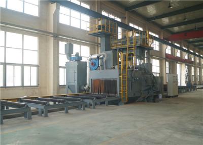 8pcs Turbine Roller Conveyor Blast Machine For Steel Plate / Structure / Profile / Beams
