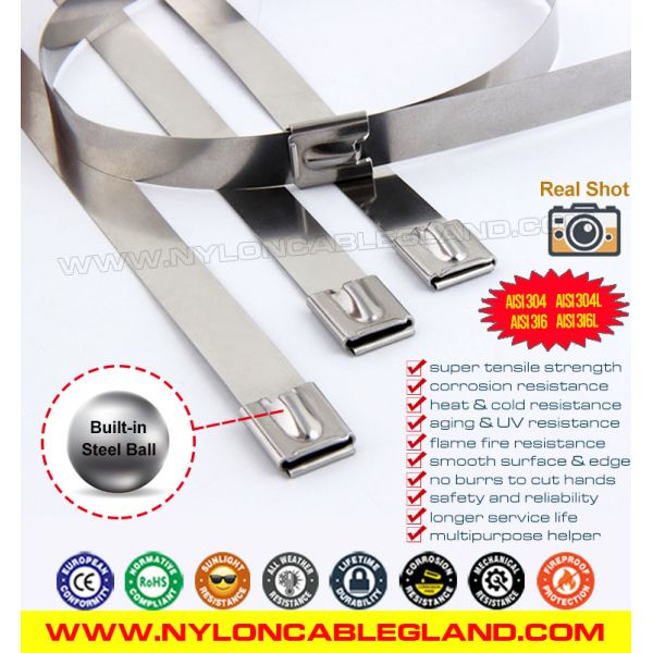 316, 304 Steel Cable Tie Wrap