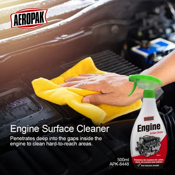 Aeropak 500ml OEM Engine Converter Cleaner Spray Removes Carbon Liquid Transparent Car Engine Cleaner Quickly Clean Dry