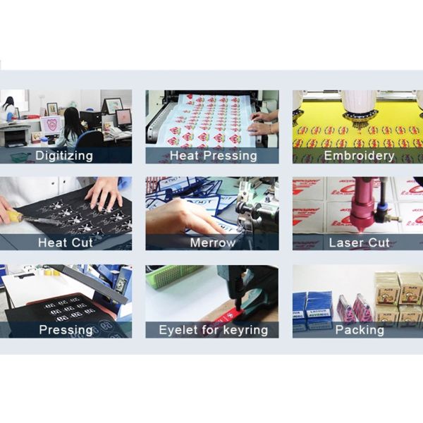 Towel Embroidery Chenille Patch ABC Alphabet Camouflage Green Letters Iron-on Chenille Patch For Jacket Clothes