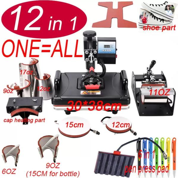 Machines de presse à chaleur combinées multifonctionnelles pour l'impression de produits par sublimation