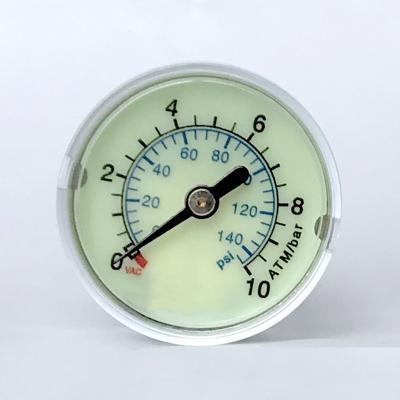 EN 837-1 Medical Pressure Gauge 40mm 10 ATM Clinical Manometer Axial Mount