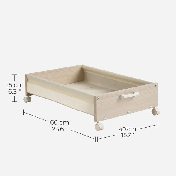 Tableware Storage Under Bed Drawers with Heavy Duty Wooden Containers and Logo Acceptable