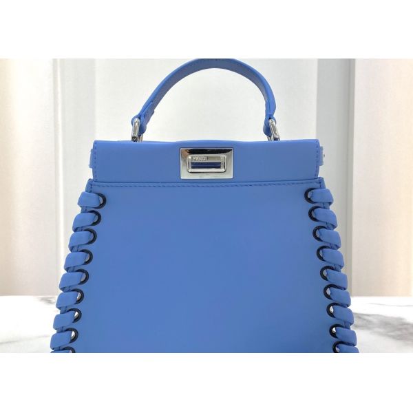 Peeakboo Classic Womens Luxury Handbag Leather Lace Woven Edge Handbag High Capicity Pure Colors Cross-Body Bag