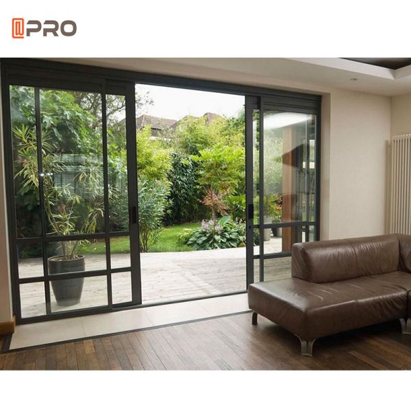 Exterior Four Panel Aluminium Sliding Glass Doors For Patio Entrance