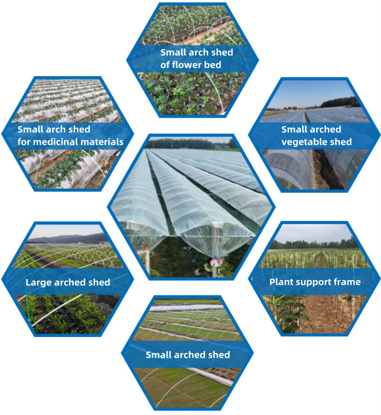 Облегченная стеклоткань FRP штанга для аграрной поддержки тоннеля парника