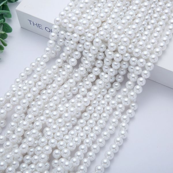 Highlight Abs Imitation Pearl Straight Hole Beading Factory Direct Supply Bag Clothing Accessories Accessories Wholesale