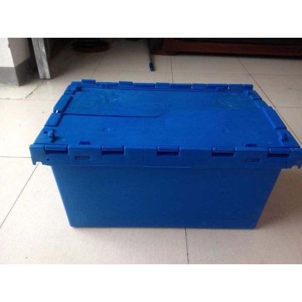 Transparent Foldable Plastic Crates 600*400*360mm Solid Box Style for Stackable Storage