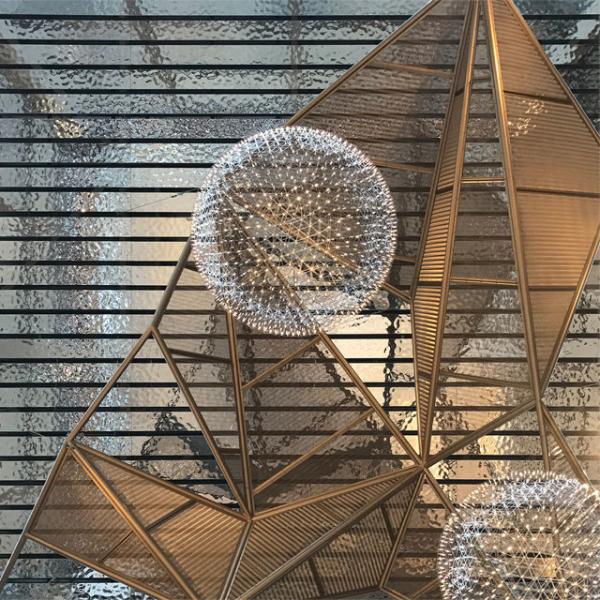 304 316 Mirror Polished Silver Gold Champagne Stainless Steel Rippled Sheet For Interior And Exterior Ceiling Wall