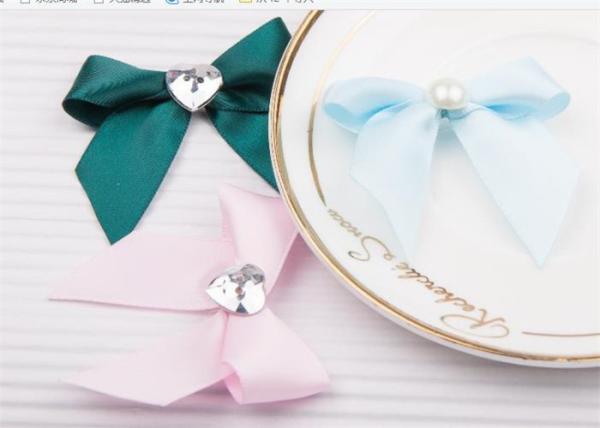 Decoration Tie Satin Ribbon Bow Washable Home Textile With Dyeing