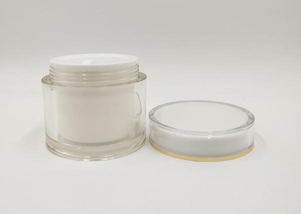 100g Empty Luxuries Acrylic Face Cream Jars Round Shape Convenient Carrying