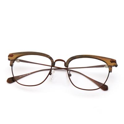 Wood Grain Eyeglass Frames Imitation Wood Acetate Glasses MR 3317