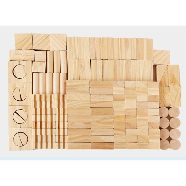 Montessori Education Wooden Grains Stacking Building Blocks Kindergarten Children Early Childhood Parenting Kids Toys