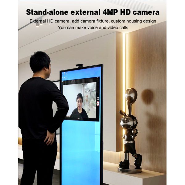 70 дюймовый полноэкранный дисплей IR с сенсорным экраном LCD расширенный киоск с камерой и микрофоном