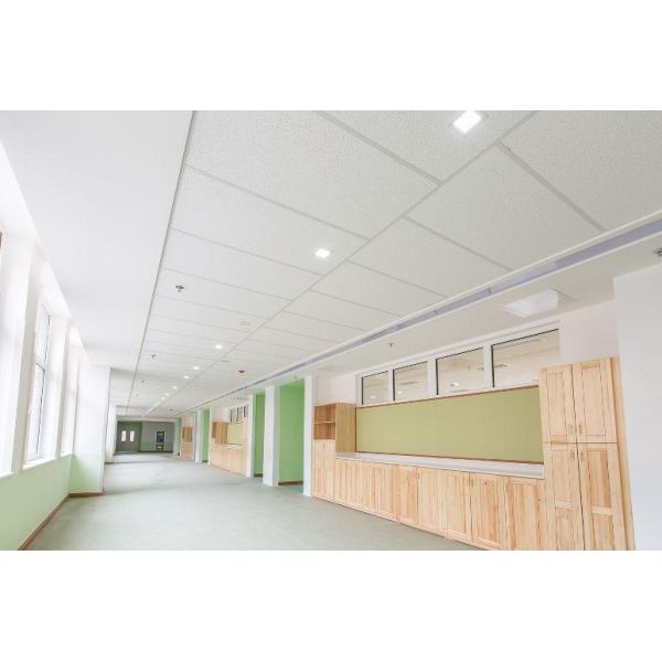 Perforation Metal Acoustic Ceiling Tiles Paint Finish Mineral Fiber Panel White