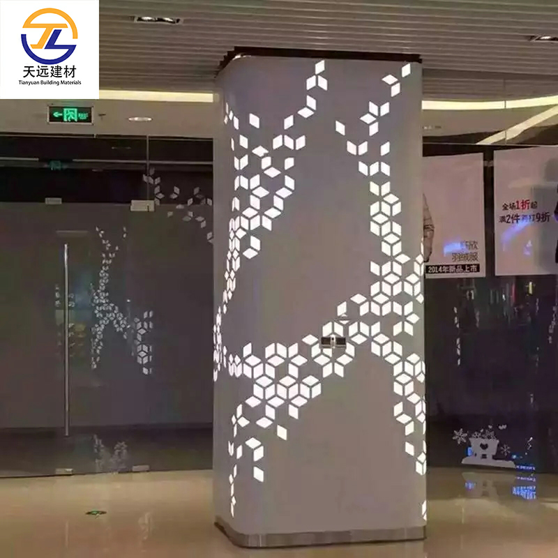 Décoration murale en aluminium cube imperméable OEM Panneau composite en aluminium Finition en bois