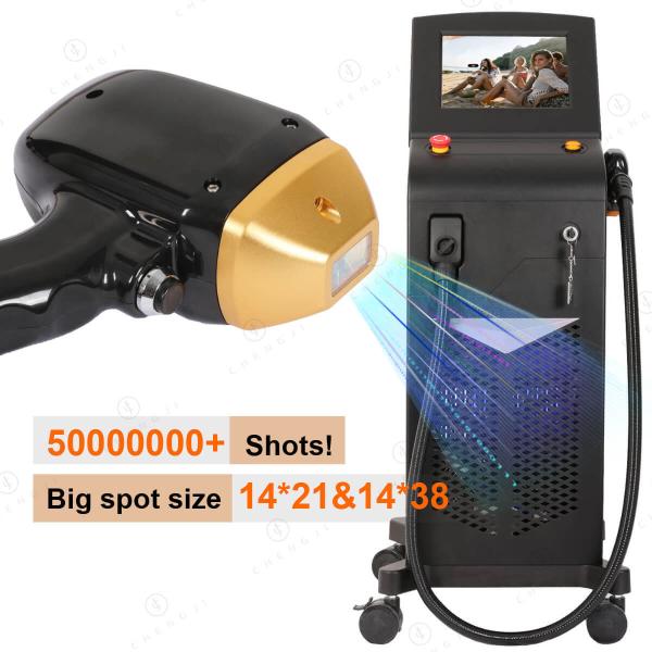 Machine d' épilation au laser au titane 808nm Machine laser à diode fixe pour épilation