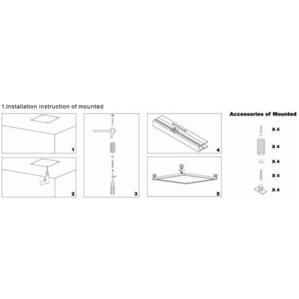 2015 unique dual-use led panel light installation from embedded design to surface mounted
