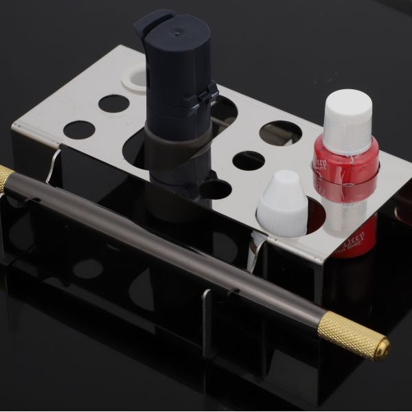 Stainless Steel Permanent Makeup Ink Cup Holder / Tattoo Pen Holder