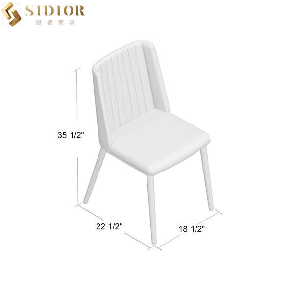 SGS Metal Legs Modern Upholstered Dining Chairs