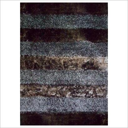 Stripe Classic Malai dori Mixed With Polyester Silk Shaggy Carpet And Rug