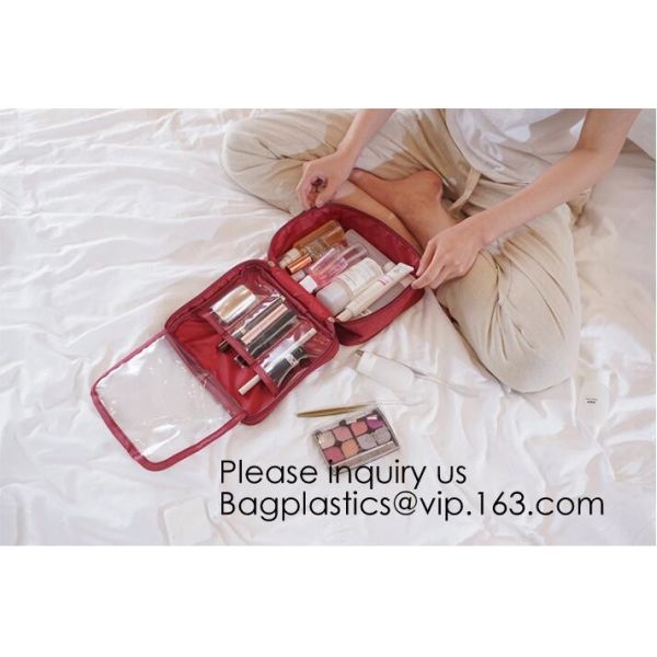 Cosmetic Pouch Handbag Toiletry Bag Barrel Shaped Travel Cosmetic Bag Round Drawstring Makeup Organizer Storage Bag