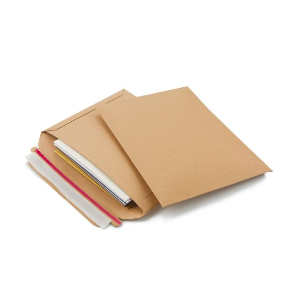 Brown/White Kraft Paper Self-adhesive Board Backed Window Envelopes for Promotion