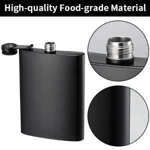 Portable Stainless Steel Camping Hip Flask Leakproof Whiskey Gift Set for Outdoor Fun