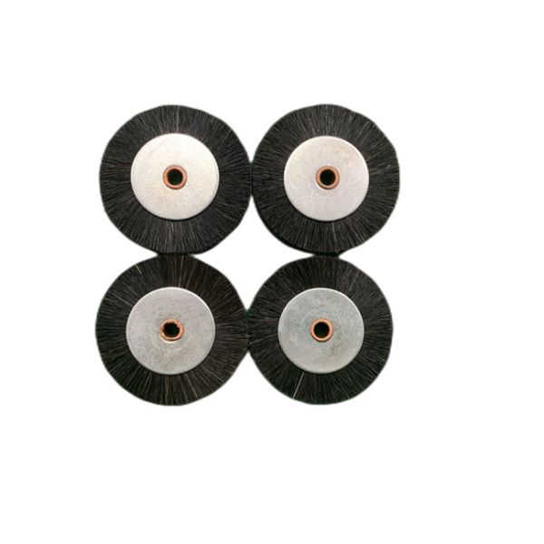 White Color Hard Brush Wheel 60x11x6mm for Roland Printing Machine with Pig Hair
