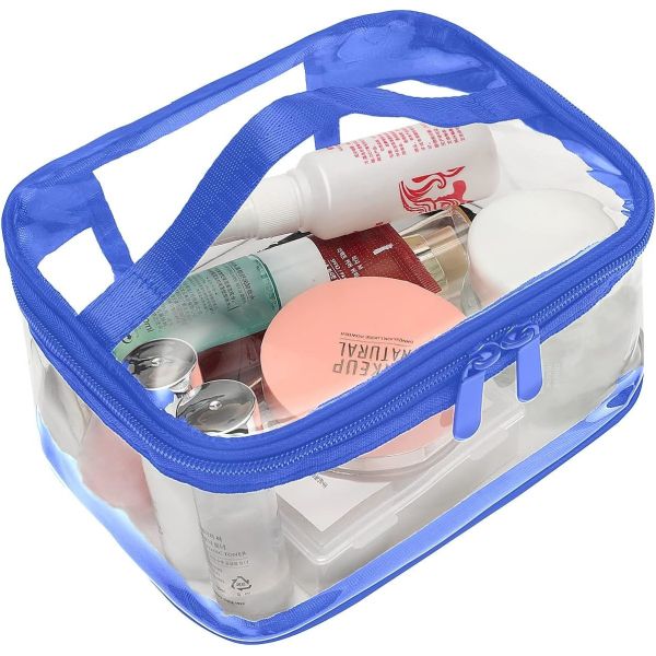 Large Clear Makeup Bag Zipper Waterproof Transparent Travel Storage Pouch