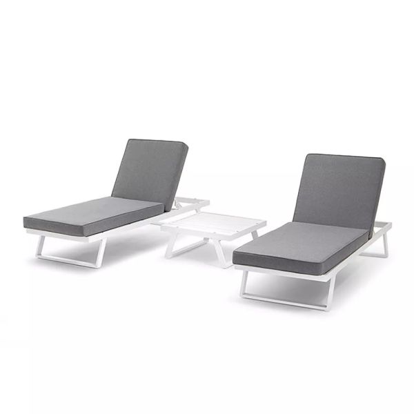 Modern Aluminum Frame Patio Furniture Sun Lounger for Garden Sofa Sectional Lounge Set