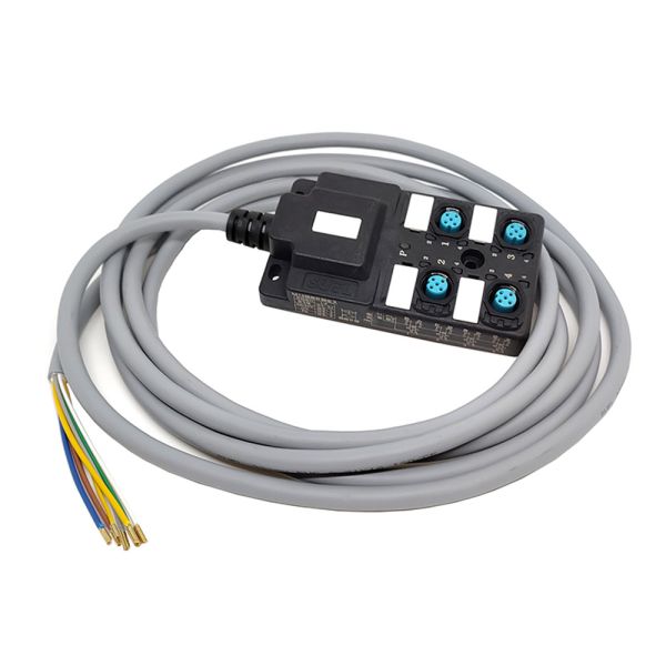 Caixa de junção de distribuição industrial de canal único 4 Porta NPN para M12