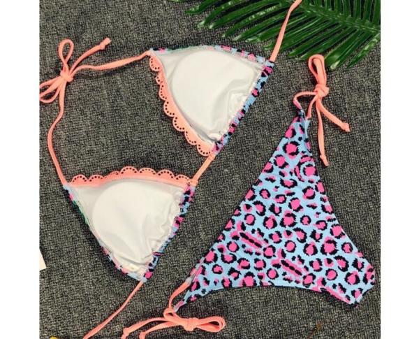 Swimwear button 2018 Sexy Bikinis women swimsuit brazilian woman Bandeau Push up Vintage Bikini Set Biquini beachwear