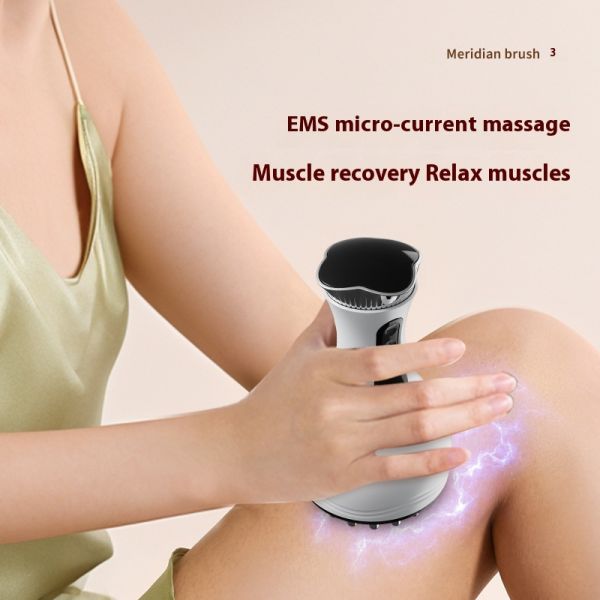 Electric Meridian Brush Body Massager For Cellulite Scraping Therapy Combined With Massage Deep Stimulation Of Subcutaneous Fat Layer
