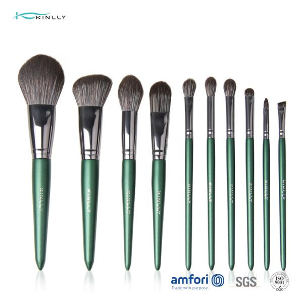 10PCS OEM Wooden Handle Makeup Brushes For Smudge