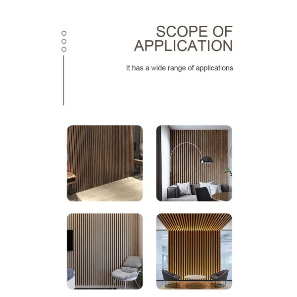 Custom Acoustic Wood Panel Wall 1220x2440mm Black MDF Polyester