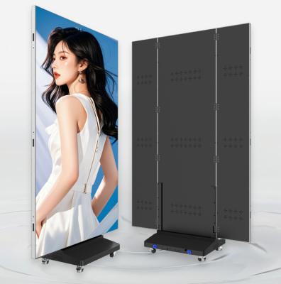 Ultra-Thin HD Three-Fold Standing LED Poster Screen and GOB LED Display for Indoor Use