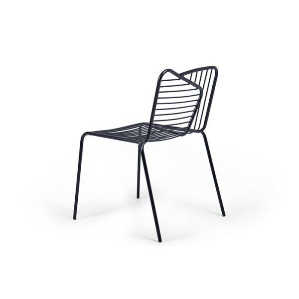 Stackable Outdoor Wire Dining Chairs Water Resistance For Home Balconies
