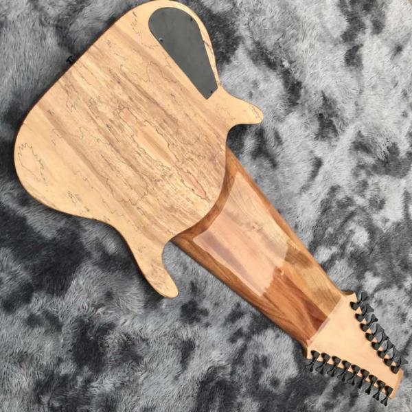 Grand 17 strings bass guitar mahogany body neck rosewood fingerboard wireless inlay logo and shape can be customized