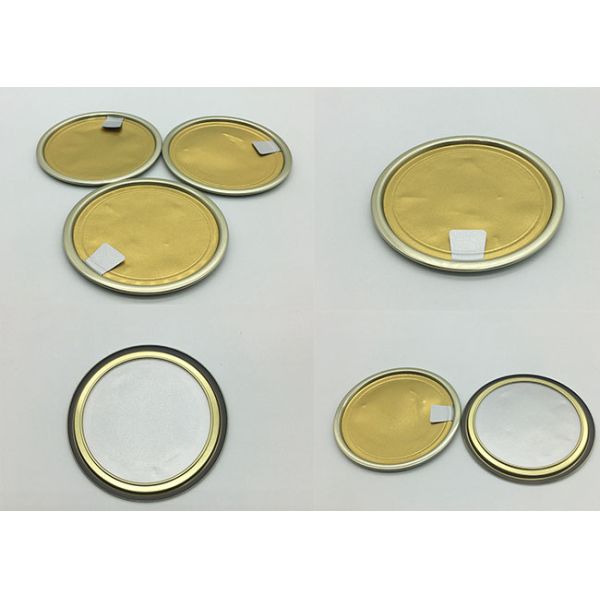 Eco - Friendly Round Shape Soft Peef Off Lid For Food Packing FDA Approved