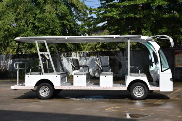 White 14 Seats Tourist Resort Car Battery Used Electric Sightseeing Car With Sunshade