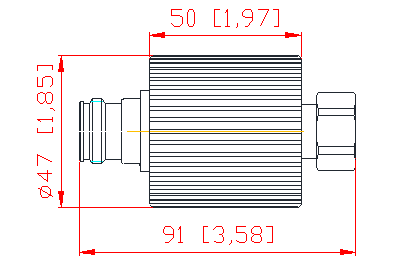 DC-3.8GHz 4.3-10 Мужской 30dB RF Коаксиальные аттенуаторы