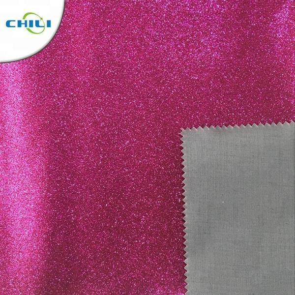 Customized Glitter Wall Fabric High Abrasion Resistance Easy Cutting Solid Color