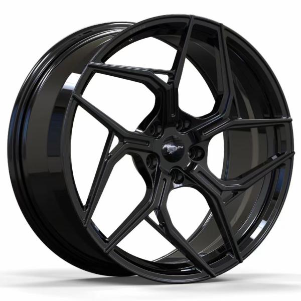 Ford Mustang GT Gloss Black Custom Forged Wheels