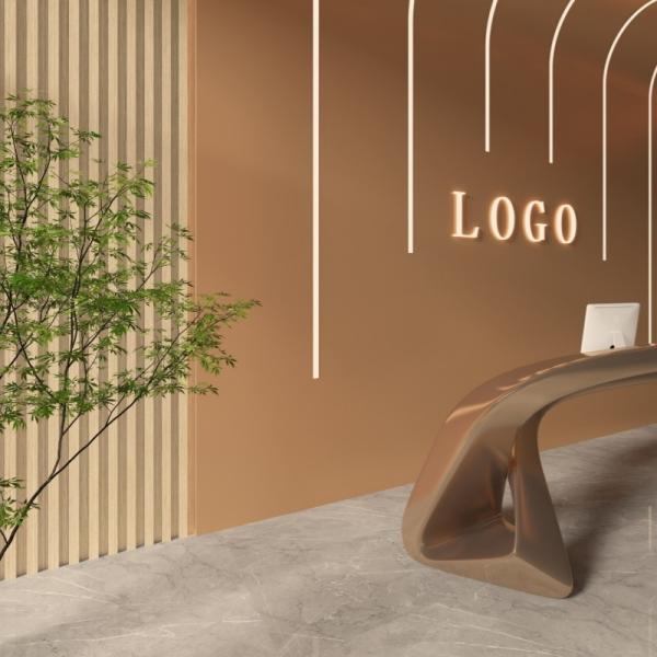 Moderno Fluted 3D Slat Interior Madeira Grão PVC WPC painel de parede para decoração impermeável
